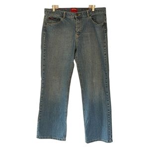 Chaps Delaney Stretch Denim Straight Leg Jeans High Rise Plus Size 16